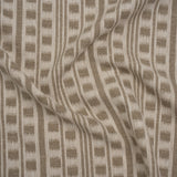 Polyester and Cotton Home Decor Jacquard - Stone Ikat Squares in Stripes - British Imported