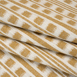 Polyester and Cotton Home Decor Jacquard - Sunflower Ikat Squares in Stripes - British Imported