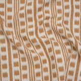 Polyester and Cotton Home Decor Jacquard - Tangerine Ikat Squares in Stripes - British Imported