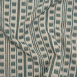 Polyester and Cotton Home Decor Jacquard - Teal Ikat Squares in Stripes - British Imported