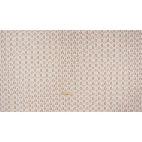 Polyester and Cotton Twill Jacquard - Dusky Pink Lines of Leaves - British Imported