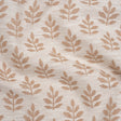 Polyester and Cotton Twill Jacquard - Dusky Pink Lines of Leaves - British Imported