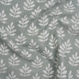 Polyester and Cotton Twill Jacquard - Seafoam Lines of Leaves - British Imported