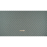 Polyester and Cotton Twill Jacquard - Teal Lines of Leaves - British Imported