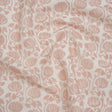 Cotton and Linen Canvas Print - Carnation Block Print Florals - British Imported