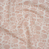 Cotton and Linen Canvas Print - Carnation Block Print Florals - British Imported