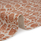 Cotton and Linen Canvas Print - Ginger Block Print Florals - British Imported