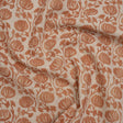 Cotton and Linen Canvas Print - Ginger Block Print Florals - British Imported