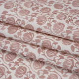 Cotton and Linen Canvas Print - Mulberry Block Print Florals - British Imported