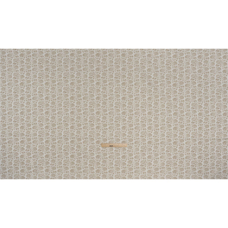Cotton and Linen Canvas Print - Natural Block Print Florals - British Imported