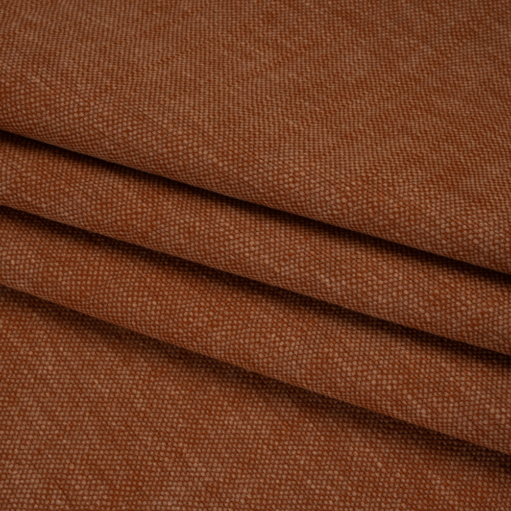 Slubbed Recycled Polyester Home Decor Woven - Ginger Heathered - British Imported