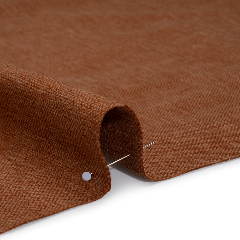 Slubbed Recycled Polyester Home Decor Woven - Ginger Heathered - British Imported