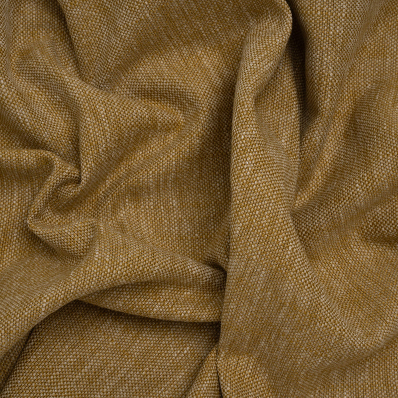 Slubbed Recycled Polyester Home Decor Woven - Maize Heathered - British Imported