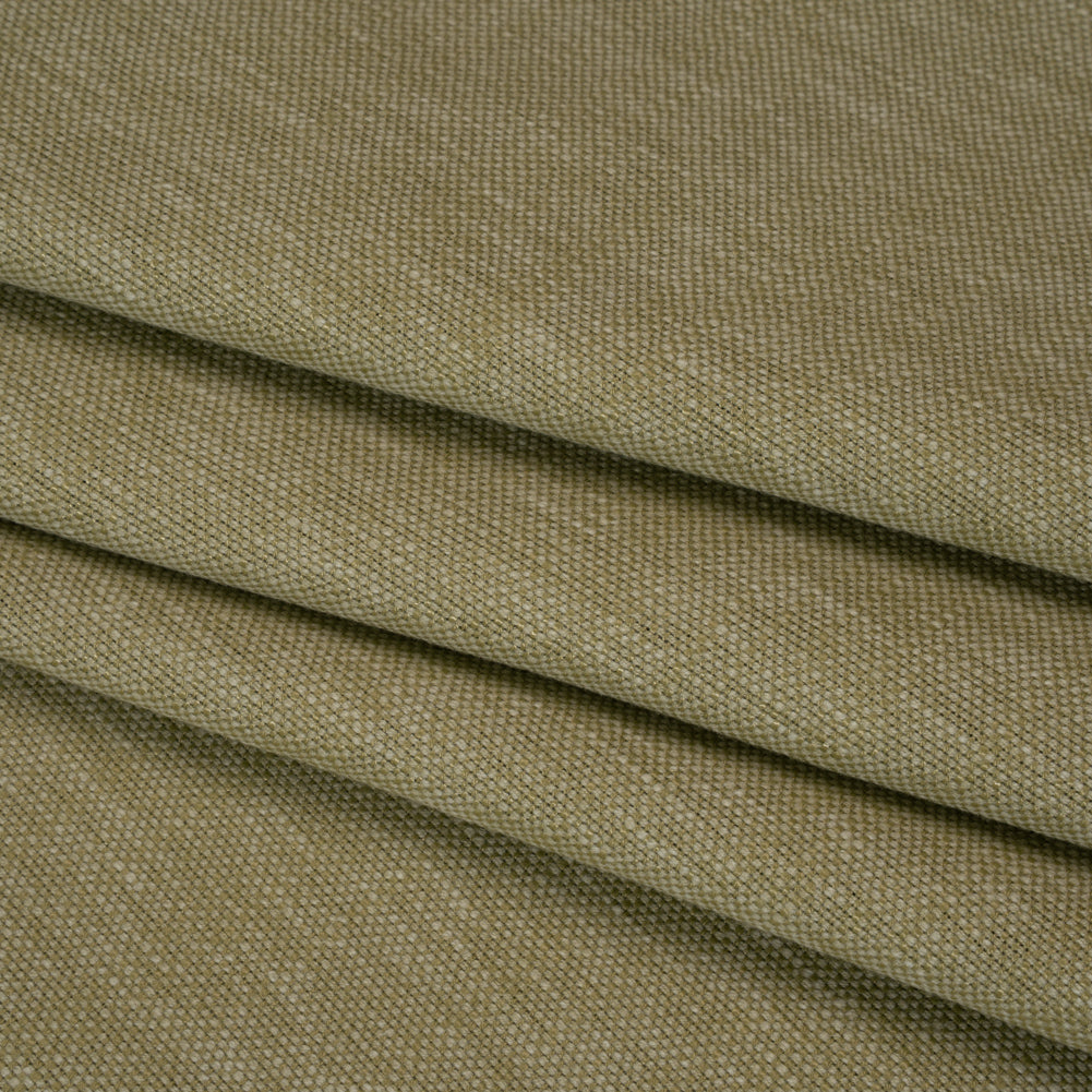 Slubbed Recycled Polyester Home Decor Woven - Pistachio Heathered - British Imported