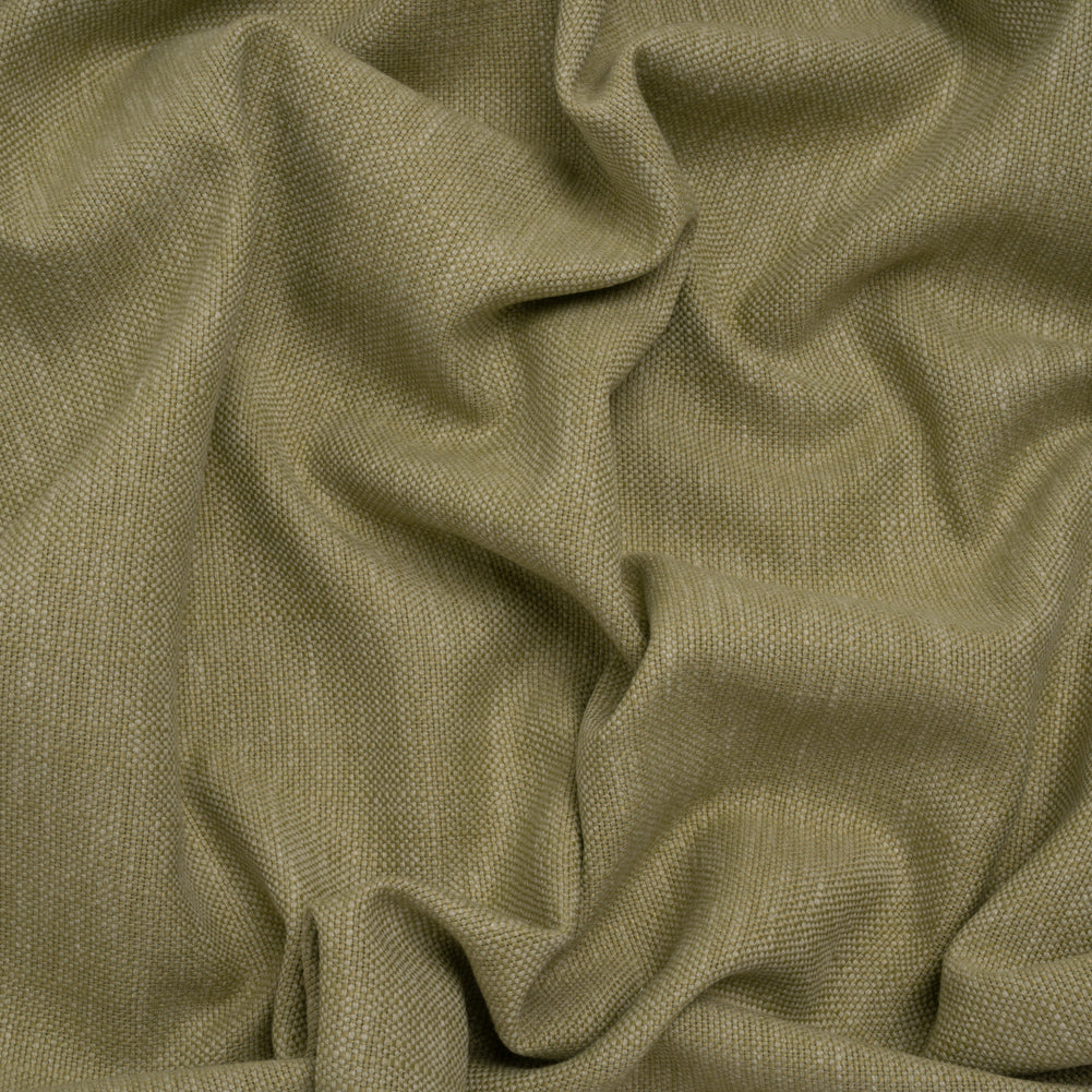Slubbed Recycled Polyester Home Decor Woven - Pistachio Heathered - British Imported