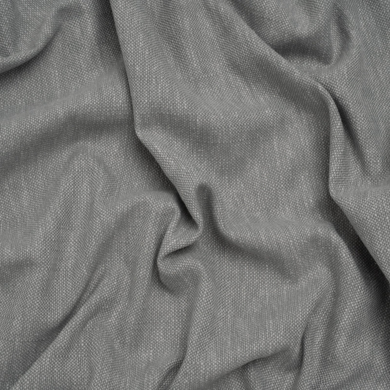 Slubbed Recycled Polyester Home Decor Woven - Silver Heathered - British Imported