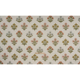 Polyester and Cotton Slubbed Drapery Woven with Viscose Embroidery - Garden Simple Flowers - British Imported