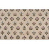Polyester and Cotton Slubbed Drapery Woven with Viscose Embroidery - Iris Simple Flowers - British Imported