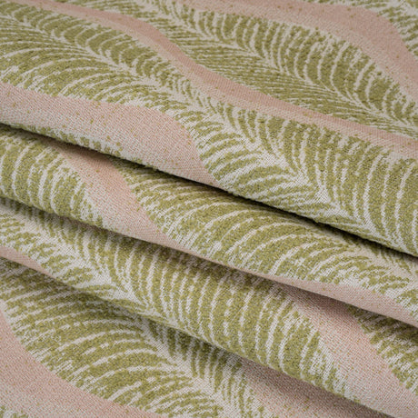 Polyester and Cotton Boucle Jacquard - Garden Leaf Ogee Waves - British Imported