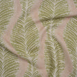 Polyester and Cotton Boucle Jacquard - Garden Leaf Ogee Waves - British Imported