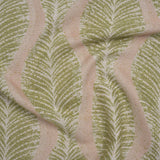 Polyester and Cotton Boucle Jacquard - Garden Leaf Ogee Waves - British Imported