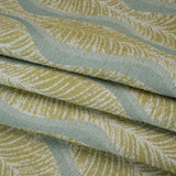 Polyester and Cotton Boucle Jacquard - Lagoon Leaf Ogee Waves - British Imported