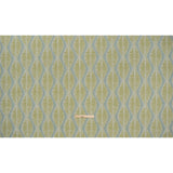Polyester and Cotton Boucle Jacquard - Lagoon Leaf Ogee Waves - British Imported