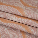 Polyester and Cotton Boucle Jacquard - Tangerine Leaf Ogee Waves - British Imported