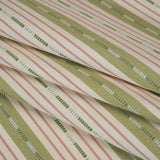 Recycled Polyester Twill Jacquard - Garden Stripes and Dashes - British Imported