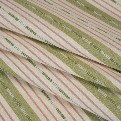 Recycled Polyester Twill Jacquard - Garden Stripes and Dashes - British Imported