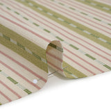 Recycled Polyester Twill Jacquard - Garden Stripes and Dashes - British Imported