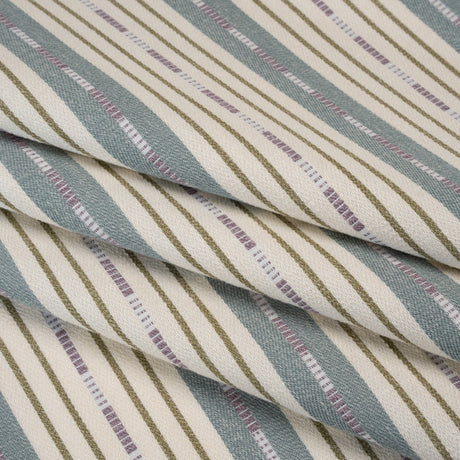 Recycled Polyester Twill Jacquard - Iris Stripes and Dashes - British Imported