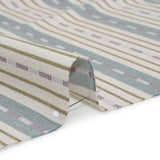 Recycled Polyester Twill Jacquard - Iris Stripes and Dashes - British Imported