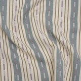 Recycled Polyester Twill Jacquard - Iris Stripes and Dashes - British Imported