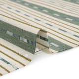 Recycled Polyester Twill Jacquard - Kingfisher Stripes and Dashes - British Imported