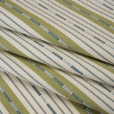 Recycled Polyester Twill Jacquard - Lagoon Stripes and Dashes - British Imported