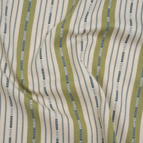 Recycled Polyester Twill Jacquard - Lagoon Stripes and Dashes - British Imported