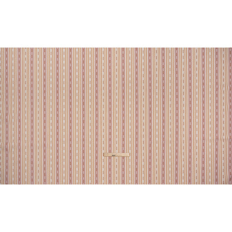 Recycled Polyester Twill Jacquard - Tangerine Stripes and Dashes - British Imported