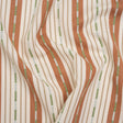 Recycled Polyester Twill Jacquard - Terracotta Stripes and Dashes - British Imported