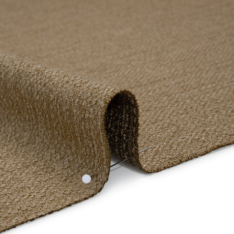 Recycled Polyester Slubbed Boucle Woven - Jute - British Imported