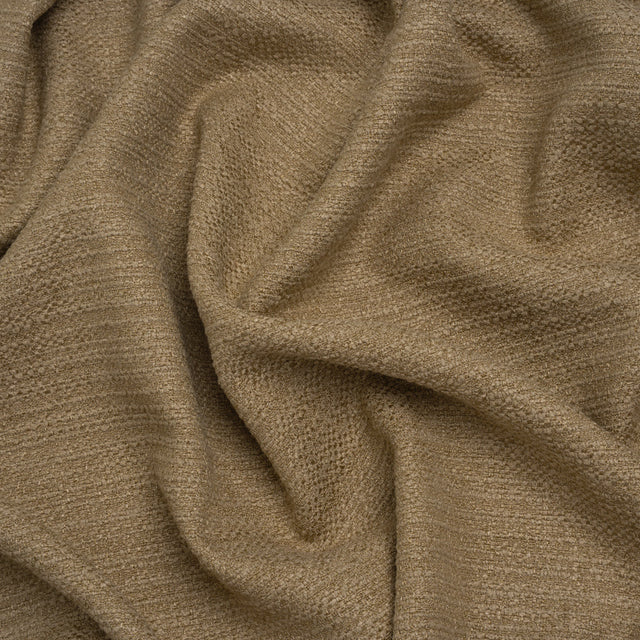 Recycled Polyester Slubbed Boucle Woven - Jute - British Imported