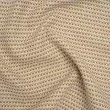 Recycled Polyester and Cotton Basketweave Dobby - Maize Little Squares - British Imported