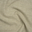 Recycled Polyester and Cotton Basketweave Dobby - Moss Little Squares - British Imported