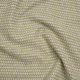 Recycled Polyester and Cotton Basketweave Dobby - Moss Little Squares - British Imported