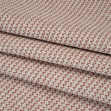Recycled Polyester and Cotton Basketweave Dobby - Mulberry Little Squares - British Imported
