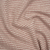 Recycled Polyester and Cotton Basketweave Dobby - Mulberry Little Squares - British Imported