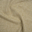 Recycled Polyester and Cotton Basketweave Dobby - Olive Little Squares - British Imported