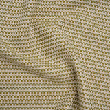 Recycled Polyester and Cotton Basketweave Dobby - Olive Little Squares - British Imported
