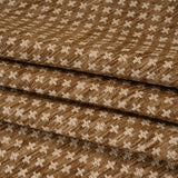 Polyester Boucle Home Decor Jacquard - Caramel Plus Signs - British Imported