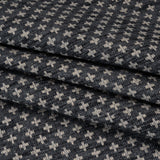 Polyester Boucle Home Decor Jacquard - Ink Plus Signs - British Imported